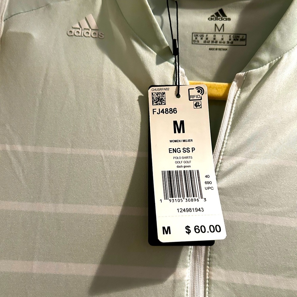 Adidas Women’s Polo - Size M - Mint Green